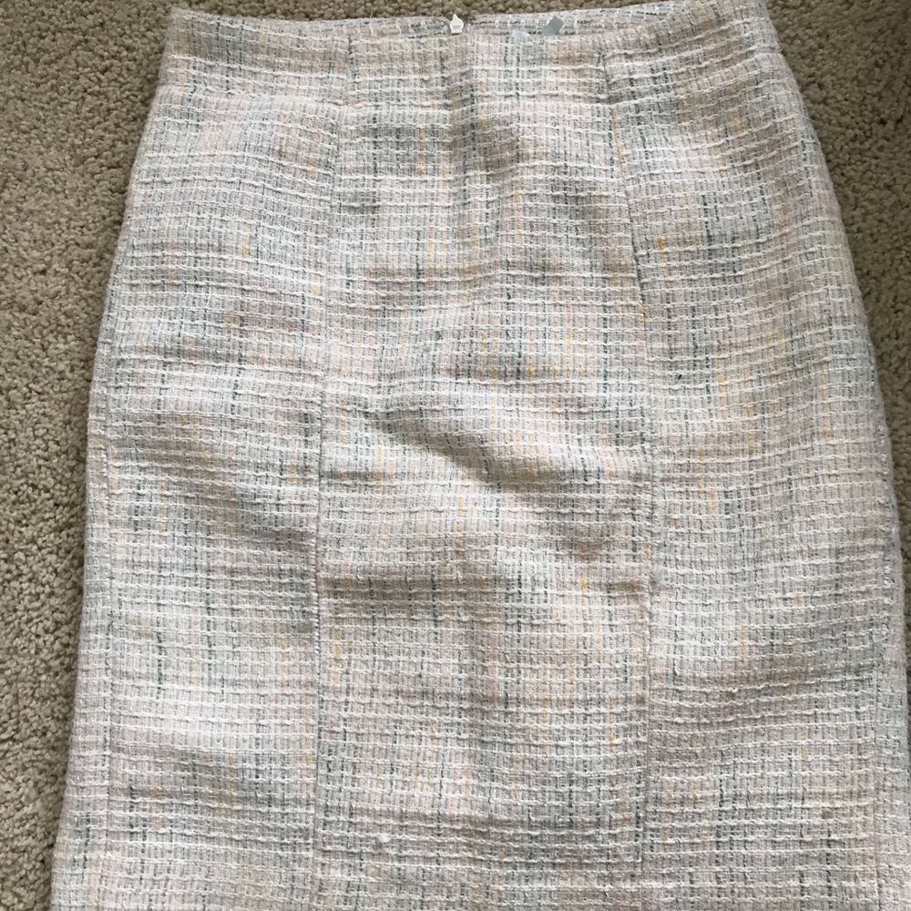 Cream suit skirt